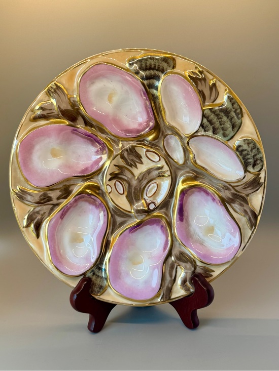 Antique Other - EUC Vintage Antique Carl Tielsch & Co Oyster Plate with turkey pattern